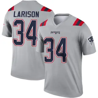 New England Patriots Youth Lan Larison Legend Inverted Jersey - Gray