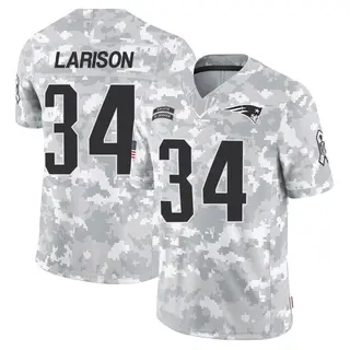 New England Patriots Youth Lan Larison Limited 2024 Salute to Service Jersey - Arctic Camo