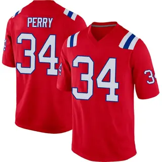 New England Patriots Youth Mark Perry Game Alternate Jersey - Red