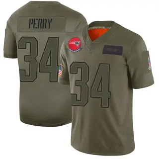 New England Patriots Youth Mark Perry Limited 2019 Salute to Service Jersey - Camo