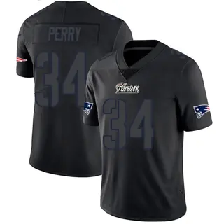 New England Patriots Youth Mark Perry Limited Jersey - Black Impact