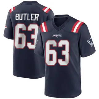 New England Patriots Youth Mehki Butler Game Team Color Jersey - Navy Blue