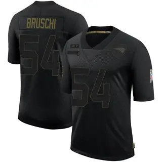 New England Patriots Youth Tedy Bruschi Limited 2020 Salute To Service Jersey - Black