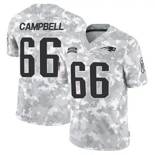 New England Patriots Youth Will Campbell Limited 2024 Salute to Service Jersey - Arctic Camo